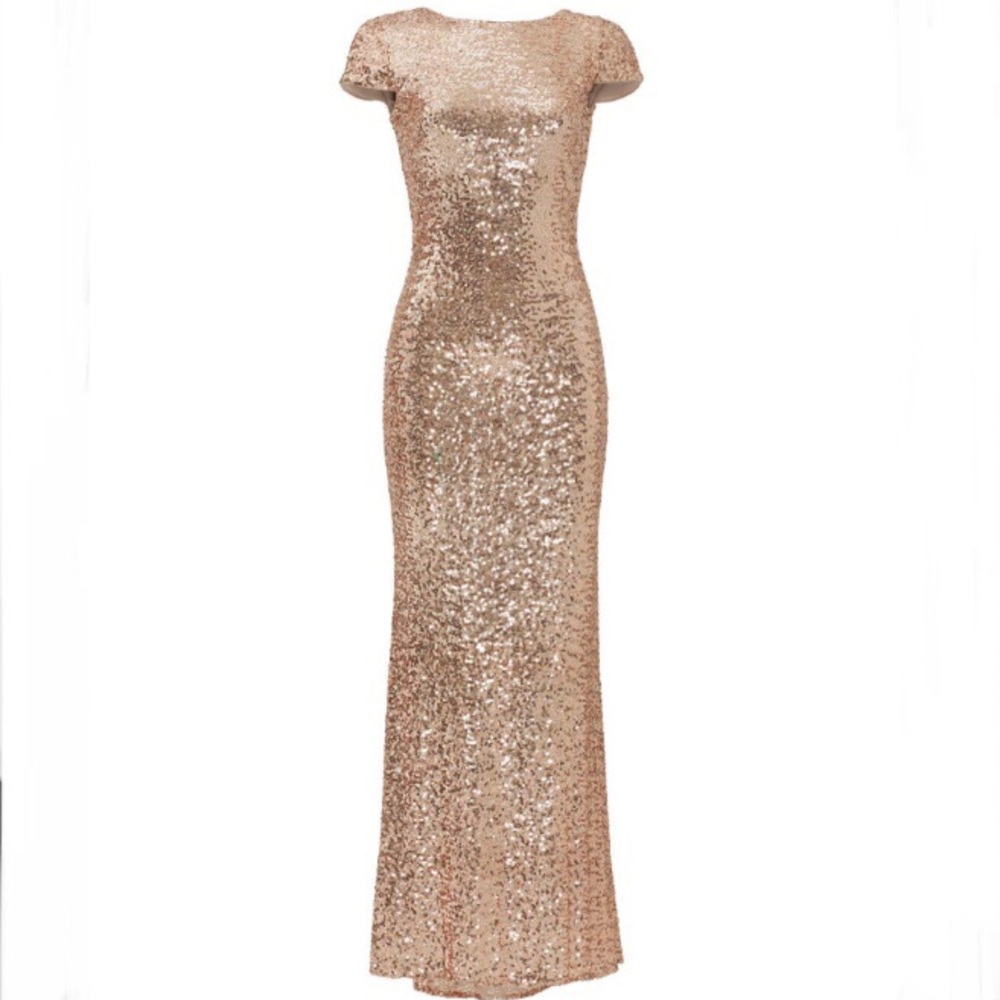Badgley Mischka Gold Sequin Award Winner Gown | Size 0